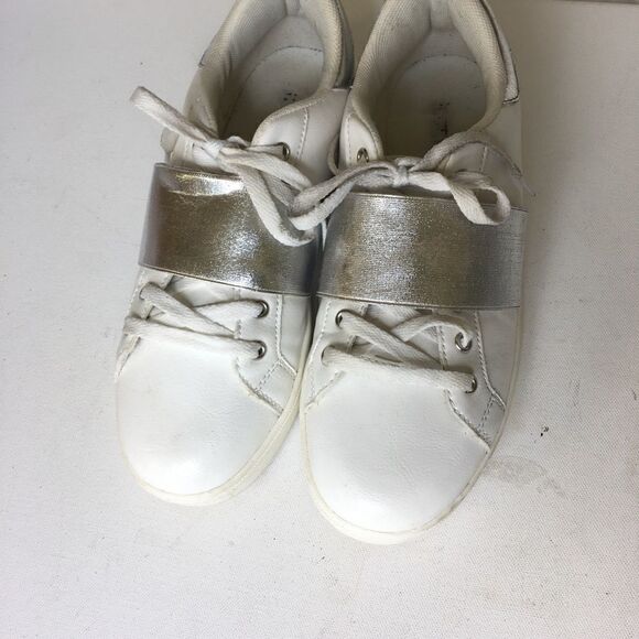 Just Fab Yasmina sneakers white &silver SZ9 - Picture 4 of 7